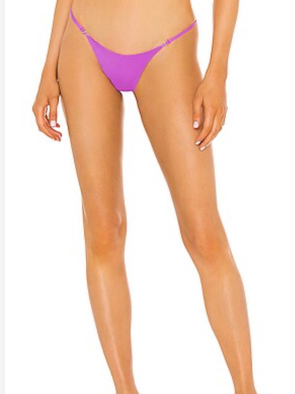 NWT Frankies Bikinis Sara Thong Bikini Bottom Passion Fruit Purple